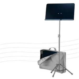 König &amp; Meyer - kottaállvány teli pulttal, teleszkópos oszloppal, hordtáskával, fekete