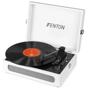 Fenton - RP118F Bakelit lemezjátszó bőrönd kialakításban, beépített hangszóróval (Bluetooth), fehér