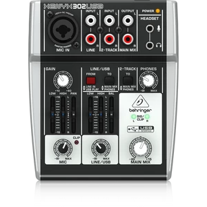 Behringer - XENYX 302USB 3 bemenetes analóg USB-s keverő