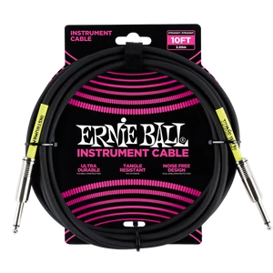 Ernie Ball - PVC Hangszerkábel 3m egyenes fekete