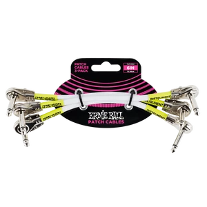 Ernie Ball - Patch Kábel Lapos 15cm Fehér