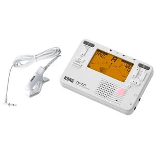 Korg - TM70CBK hangoló és metronóm, tartozék csíptetős kontaktmikrofonnal, fehér