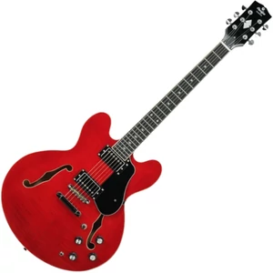 Prodipe - HB85 Cherry Burst üreges testű elektromos gitár puhatokkal