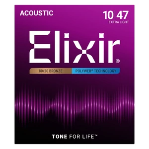 Elixir - 010 - 047 Extra Light Akusztikus gitárhúr