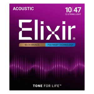 Elixir - 80/20 Bronze PolyWeb 10-47 Light 12 húros akusztikus gitárhúr készlet