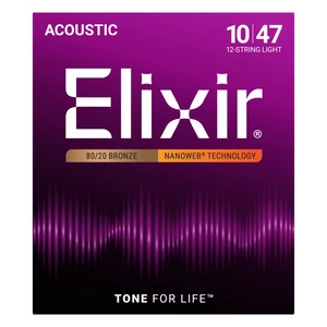 Elixir - 10-47 Light 12 húros akusztikus gitárhúr készlet