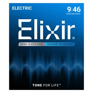 Elixir - PolyWeb (12025) 9-46 Custom Light elektromos húrkészlet Elixir - PolyWeb (12025) 9-46 Custom Light elektromos húrkészlet