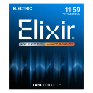 Elixir - 011 - 059 Medium 7 húros elektromos gitárhúr készlet