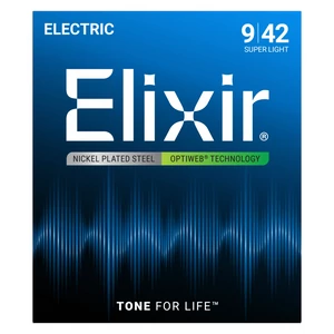 Elixir - OPTIWEB Coating Super Light 9-42 elektromos gitárhúr Elixir - OPTIWEB Coating Super Light 9-42 elektromos gitárhúr