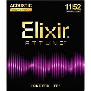 Elixir - Phosphor Bronze Attune 11-52 Custom Light akusztikus húrkészlet