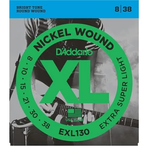D'Addario - EXL130 Nickel Wound Extra Super Light 8-38 elektromos gitár húr D'Addario - EXL130 Nickel Wound Extra Super Light 8-38 elektromos gitár húr