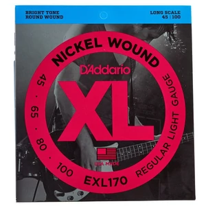 D'Addario - EXL170 Nickel Wound Regular Light Gauge 45-100 elektromos basszusgitár húr D'Addario - EXL170 Nickel Wound Regular Light Gauge 45-100 elektromos basszusgitár húr