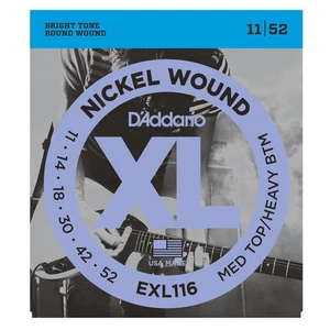 D'Addario - EXL116 Nickel Wound Med Top/Heavy Btm 11-52 elektromos gitárhúr D'Addario - EXL116 Nickel Wound Med Top/Heavy Btm 11-52 elektromos gitárhúr