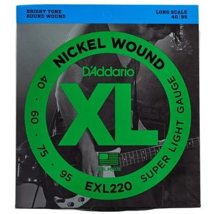 D'Addario - EXL220 Nickel Wound Super Light Gauge 40-95 elektromos gitárhúr  D'Addario - EXL220 Nickel Wound Super Light Gauge 40-95 elektromos gitárhúr
