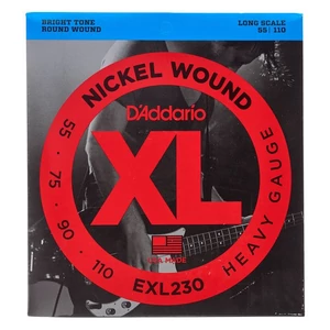 D'Addario - EXL230 Nickel Wound Heavy Gauge 55-110 elektromos basszusgitár húr D'Addario - EXL230 Nickel Wound Heavy Gauge 55-110 elektromos basszusgitár húr