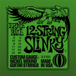 Ernie Ball - 12-string Nickel Wound Slinky 8-40 Elektromos Gitárhúr készlet 12-húros Ernie Ball - 12-string Nickel Wound Slinky 8-40 Elektromos Gitárhúr készlet 12-húros