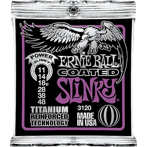 Ernie Ball - Coated Titanium RPS Power Slinky 11-48 Elektromos Gitárhúr készlet Ernie Ball - Coated Titanium RPS Power Slinky 11-48 Elektromos Gitárhúr készlet