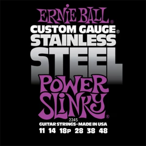 Ernie Ball - Stainless Steel Power Slinky 11-48 Elektromos Gitárhúr készlet Ernie Ball - Stainless Steel Power Slinky 11-48 Elektromos Gitárhúr készlet