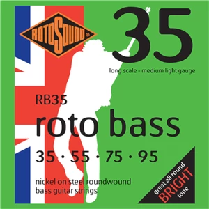 Rotosound - RB35 Basszusgitár húrkészlet nikkel 35 - 95 Rotosound - RB35 Basszusgitár húrkészlet nikkel 35 - 95