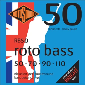Rotosound - RB50 Basszusgitár húrkészlet nikkel 50 - 110 Rotosound - RB50 Basszusgitár húrkészlet nikkel 50 - 110