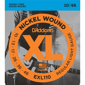 D'Addario EXL110 Nickel Wound Regular Light 10-46 elektromos gitárhúr D'Addario EXL110 Nickel Wound Regular Light 10-46 elektromos gitárhúr