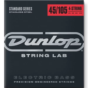 Dunlop - DBS45105 rozsdamentes acél basszusgitár húr 45-105 4 húros Dunlop - DBS45105 rozsdamentes acél basszusgitár húr 45-105 4 húros