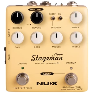 Nux - NAP-5 Stageman Floor akusztikus preamp és DI pedál looperrel