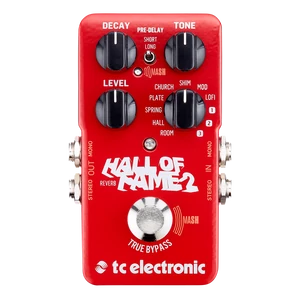 TC Electronic - Hall of Fame 2 Reverb zengető pedál, szemből