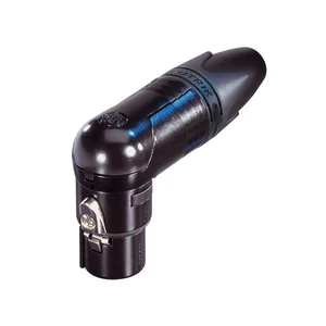 Neutrik - NC3FRX 3 pólusú XLR aljzat pipa lengő aranyozott érintkezők fekete ház