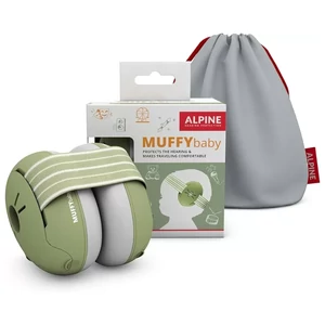Alpine - Muffy Baby Classic Hallásvédelem csecsemőknek Zsályazöld
