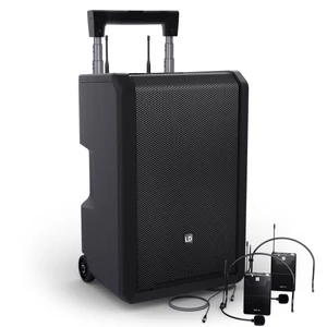LD Systems - ANNY 10 BPH 2 B5 10"-os, hordozható, akkumulátoros Bluetooth PA rendszer keverővel, 2 headset mikrofonnal - 584-608 MHz