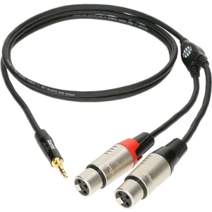 Klotz - JACK-XLR 3 m Klotz fémházas aranyozott 3,5/JACK3 2xNeutrik XLR3F csatlakozók + PCD202-Z fekete kábel Klotz - JACK-XLR 3 m Klotz fémházas aranyozott 3,5/JACK3 2xNeutrik XLR3F csatlakozók + PCD202-Z fekete kábel