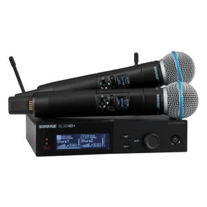 Shure - SLX-D+ digitális rendszer, 2db kéziadó BETA58A mikrofonfejjel, kétcsatornás - dual - vevő