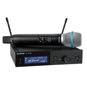 Shure - SLX-D+ digitális rendszer, kéziadó BETA87A mikrofonfejjel, vevő