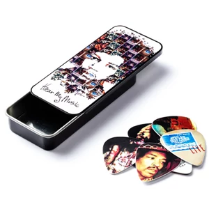 Dunlop - JHPT07M Jimi Hendrix Hear my music pengető szett fémdobozban 12 db-os Dunlop - JHPT07M Jimi Hendrix Hear my music pengető szett fémdobozban 12 db-os