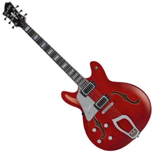 Hagstrom - Super Viking Wild Cherry Transparent Flame LH Hagstrom - Super Viking Wild Cherry Transparent Flame LH