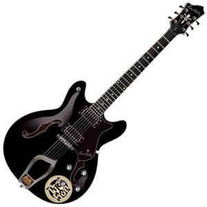 Hagstrom - Viking Black-The Rod logo Elektromos jazz gitár Hagstrom - Viking Black-The Rod logo Elektromos jazz gitár