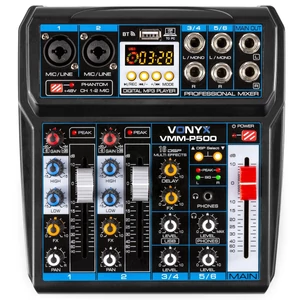 Vonyx - VMM-P500 4 Csatornás keverő bluetoothal