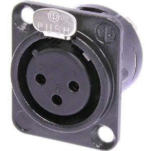 Neutrik - NC3FDLB1 3 pólusú XLR aljzat aranyozott érintkező fekete