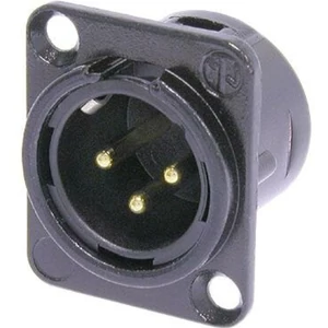 Neutrik - NC3MDLB1 3 pólusú XLR dugó aranyozott érintkező fekete