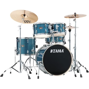 Tama - Imperialstar dobfelszerelés (20-10-12-14-14S") állványzattal, cintányérral és székkel, Hairline Blue