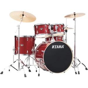 Tama - Imperialstar dobfelszerelés (22-10-12-16-14S") állványzattal, cintányérral és székkel, Burnt Red Mist