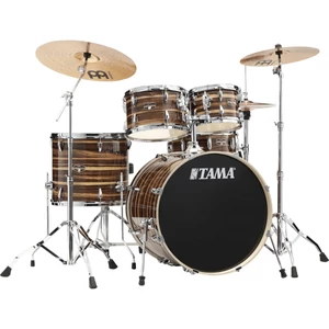 Tama - Imperialstar dobfelszerelés (22-10-12-16-14S") állványzattal, cintányérral és székkel, Coffee Teak Wrap