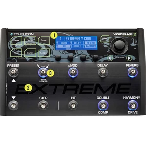TC Helicon - VoiceLive 3 Extreme Vokál gitár effekt, looper