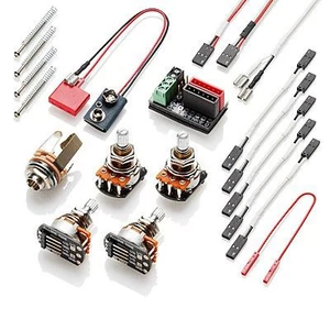 EMG - 57-66-LS Set BrBChrome Humbucking gitár pickup szett, szálhúzott fekete króm, long shaft
