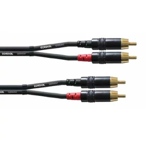 Cordial - CFU 0.6 CC 2x RCA aranyozott Rean csatlakozók 0,6m