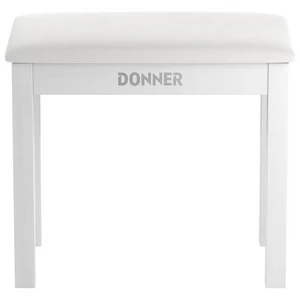 Donner - Do-PianoBench-DKB-10-WH zongoraszék tárolóval, fehér