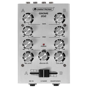OMNITRONIC - GNOME-202 Mini Mixer silver OMNITRONIC - GNOME-202 Mini Mixer silver