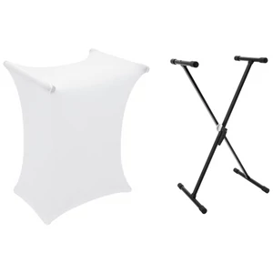 DIMAVERY Set SVT-1 Keyboard Stand + Cover white DIMAVERY Set SVT-1 Keyboard Stand + Cover white