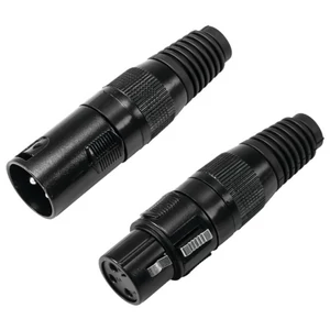 OMNITRONIC XLR socket/plug set 3pin black housing 5x2 db